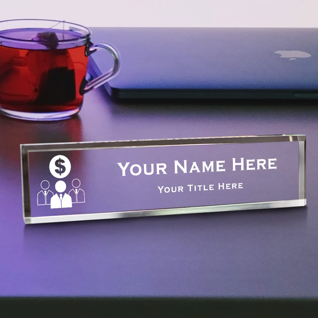 Payroll manager, Personalized Acrylic Desk Sign (2 x 10")
