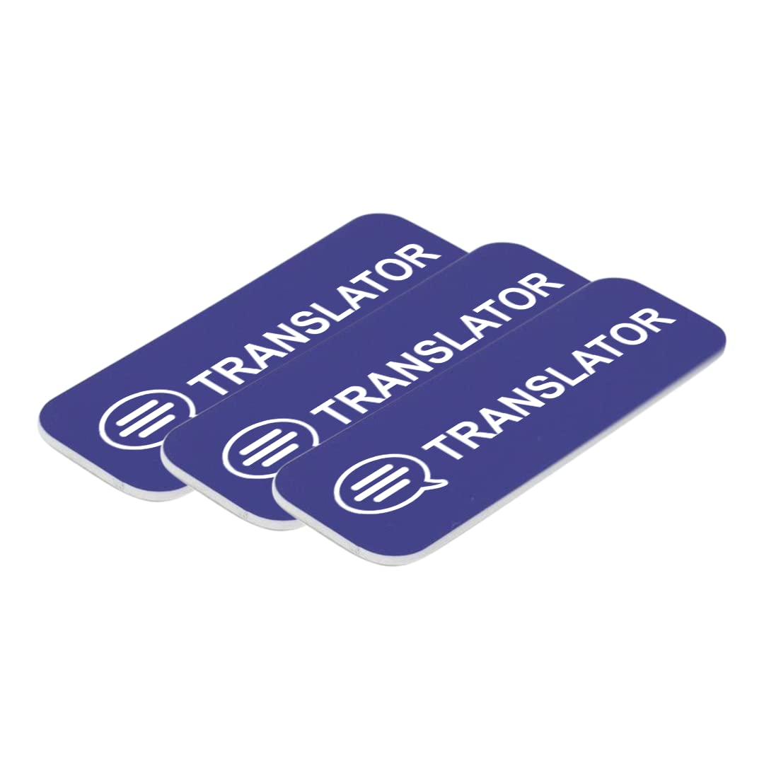 Translator 1 x 3" Name Tag/Badge, (3 Pack)