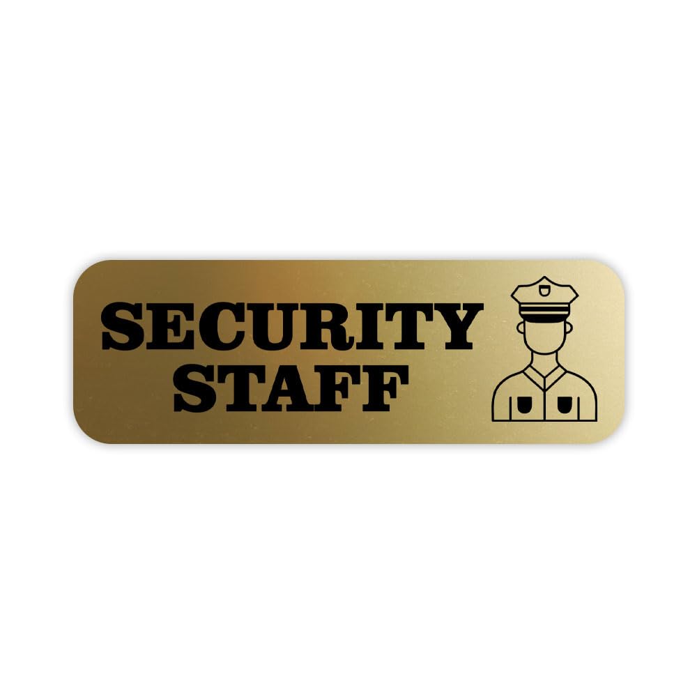 Security Staff 1 x 3" Rounded Corner Name Badge | Medical Facilities