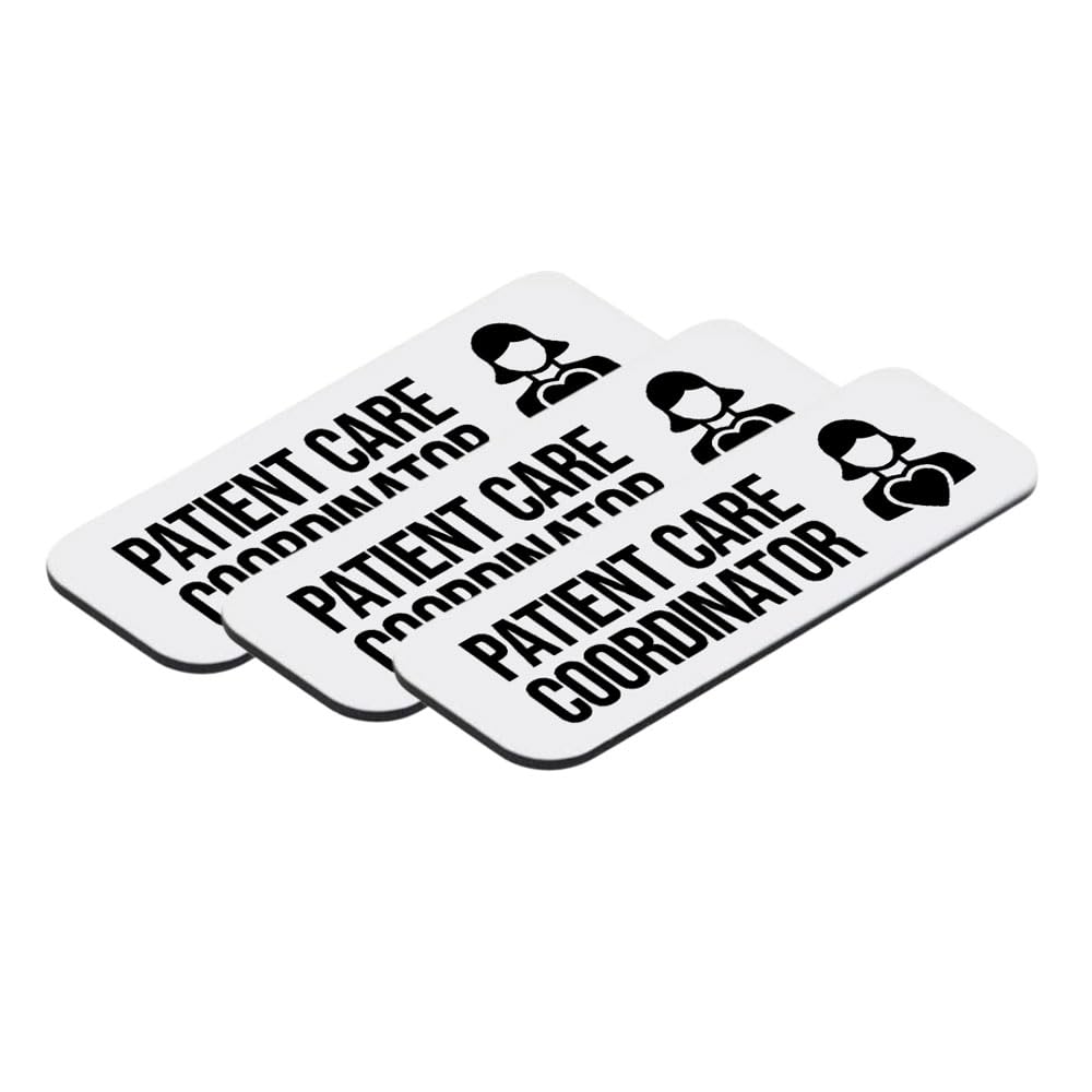 Patient Care Coordinator 1 x 3" Rounded Corner Name Badge | Medical Facilities