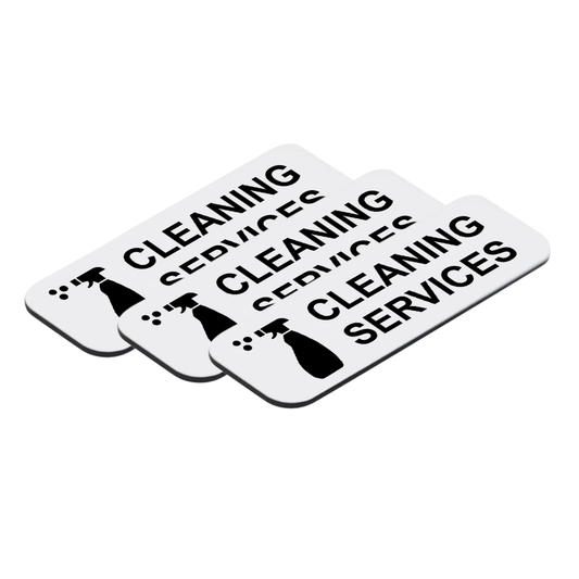 Cleaning Services 1 x 3" Name Tag/Badge, (3 Pack)