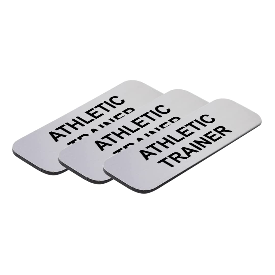 Athletic trainer 1 x 3" Name Tag/Badge, (3 Pack)
