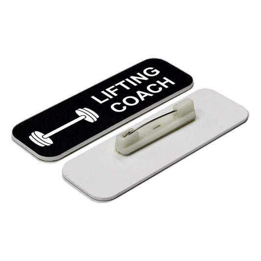 Lifting Coach 1 x 3" Name Tag/Badge - Name Tag Badge