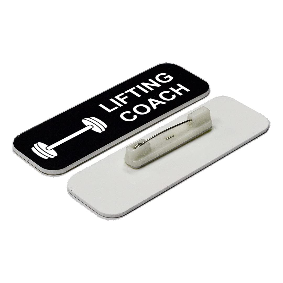 Lifting Coach 1 x 3" Name Tag/Badge, (3 Pack)