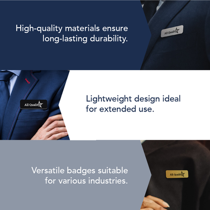 1" x 3" Name Tag Badge Blanks with Magnetic Backing - 50 Pack