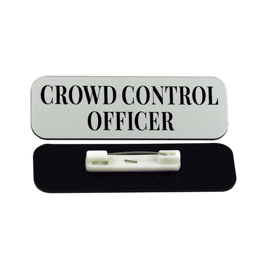 Crowd Control Officer 1 x 3" Rounded Corner Name Badge - Name Tag Badge