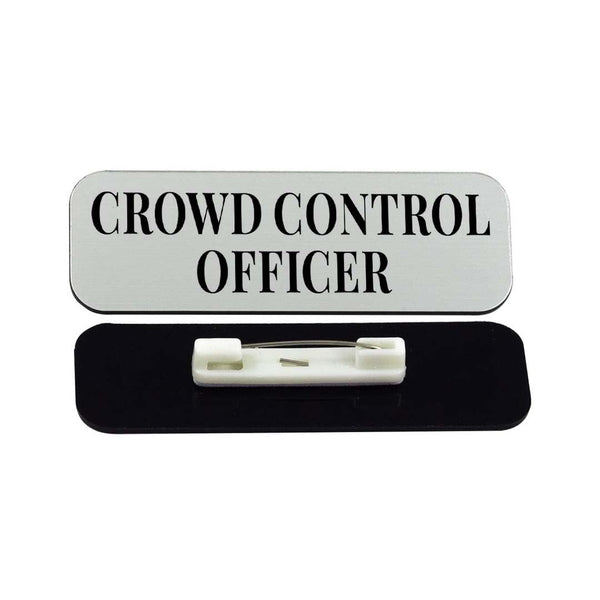 Crowd Control Officer 1 x 3" Rounded Corner Name Badge | Stock Name Badges