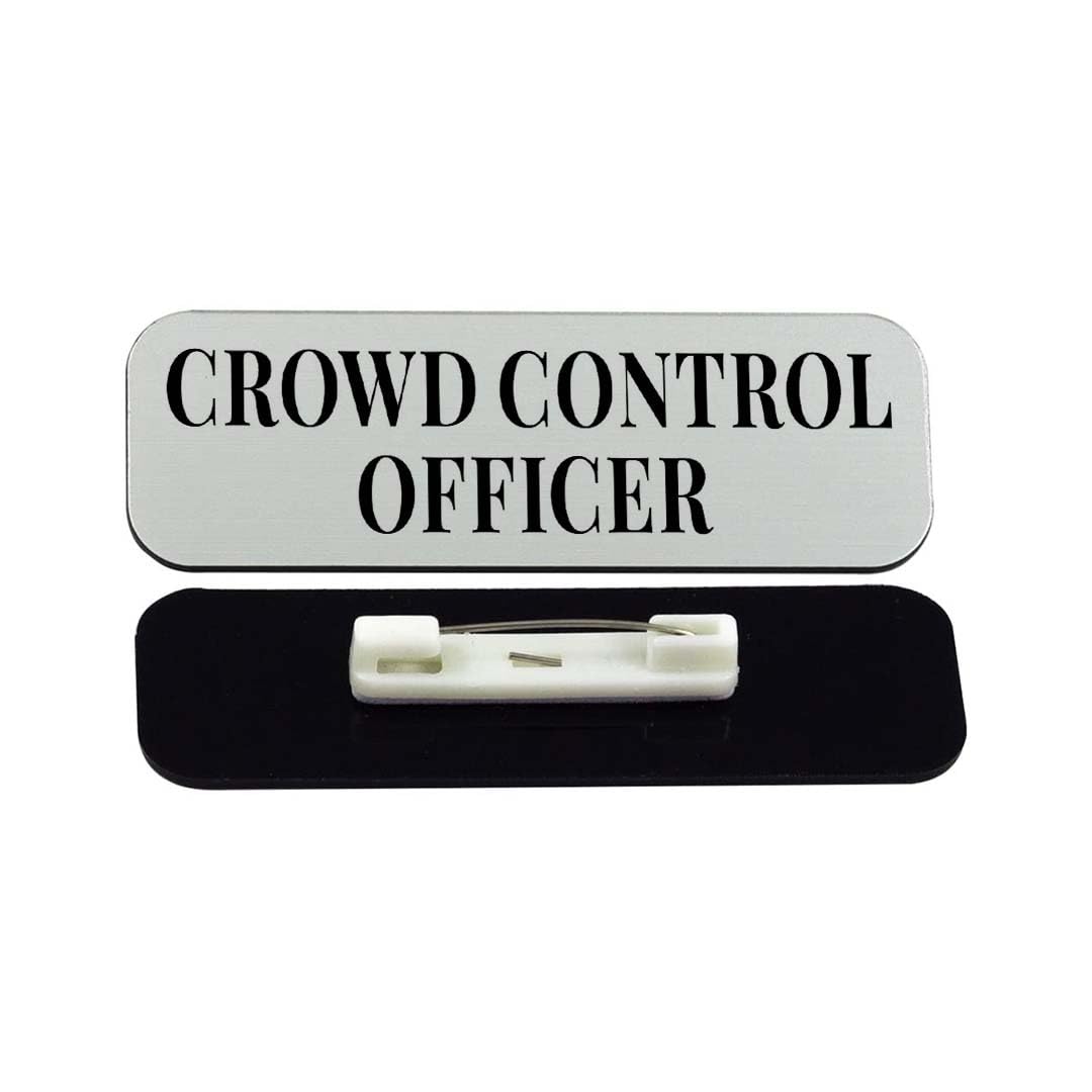 Crowd Control Officer 1 x 3" Rounded Corner Name Badge | Stock Name Badges