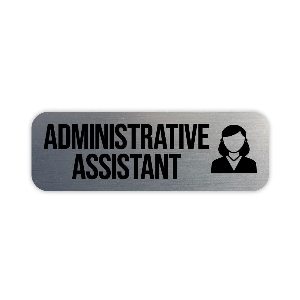 Administrative Assistant 1 x 3" Rounded Corner Name Badge | Medical Facilities