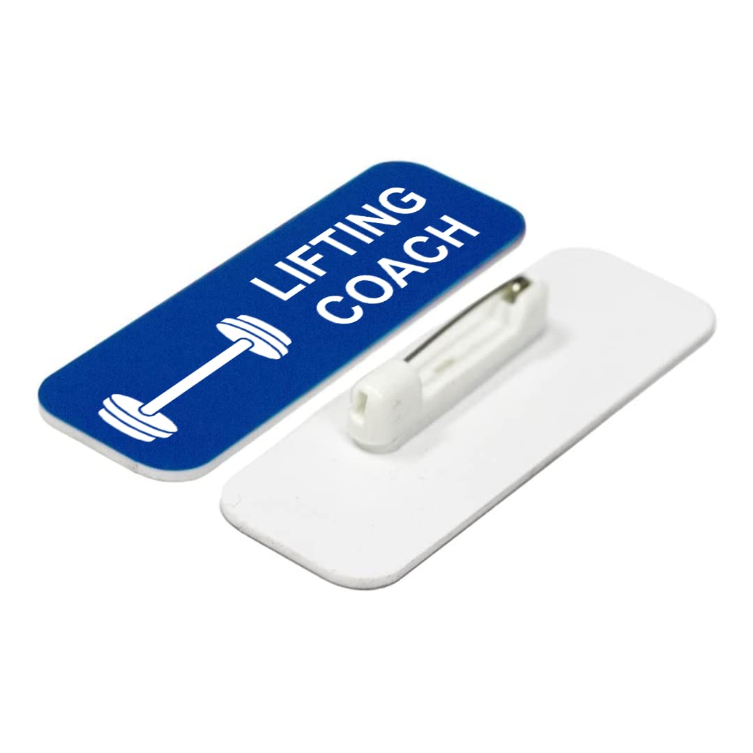 Lifting Coach 1 x 3" Name Tag/Badge, (3 Pack)