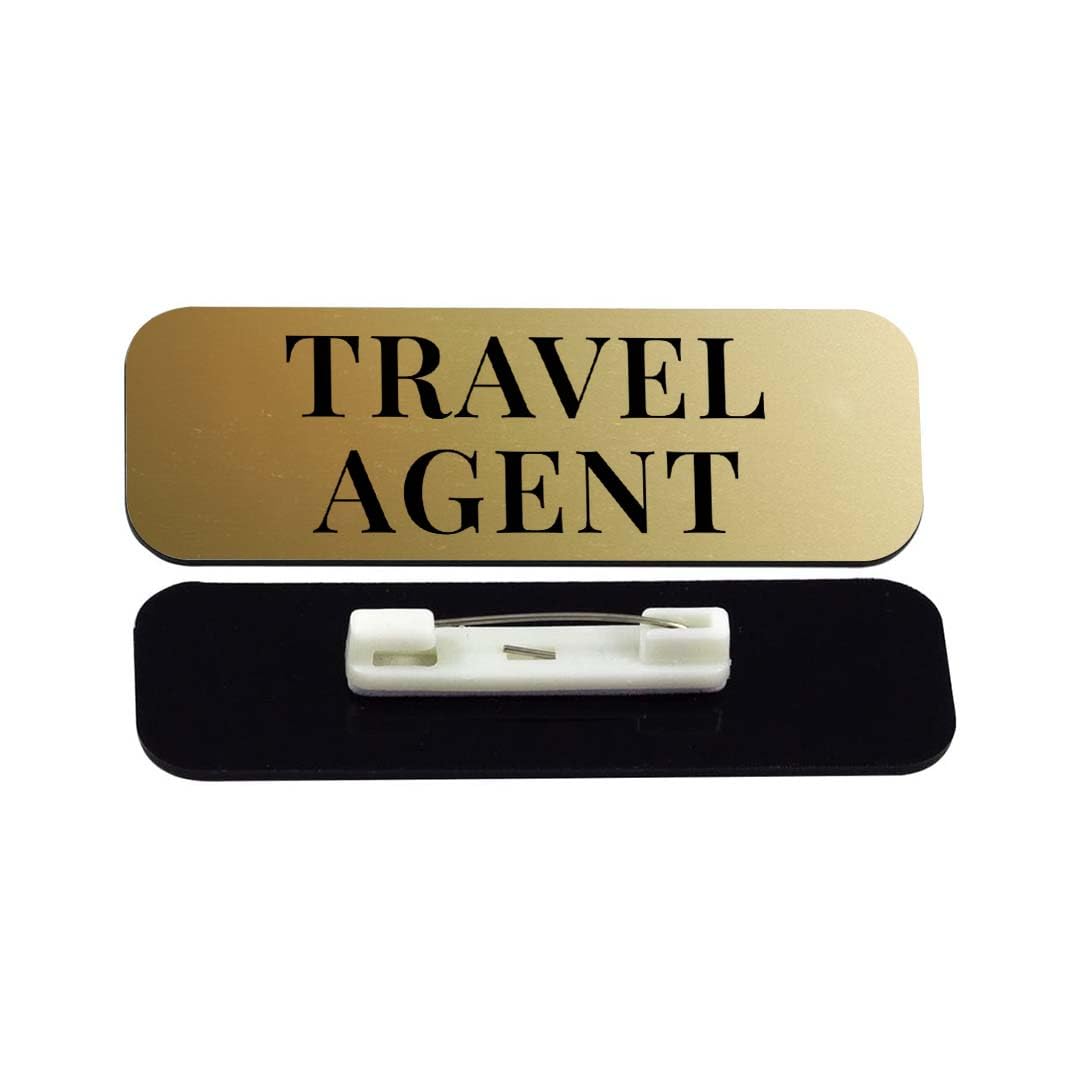 Travel Agent 1 x 3" Rounded Corner Name Badge | Stock Name Badges