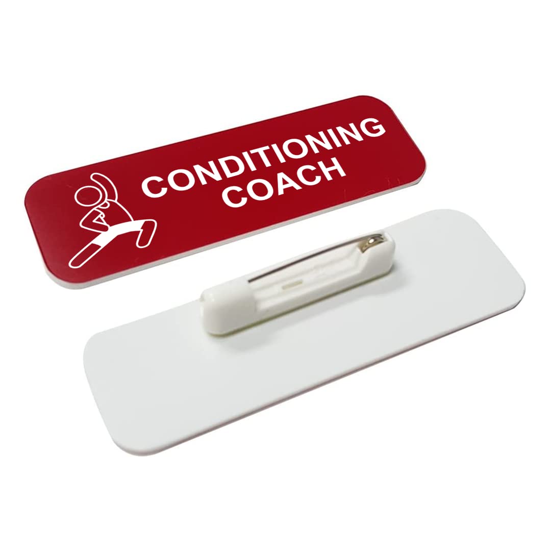 Conditioning Coach 1 x 3" Name Tag/Badge, (3 Pack)