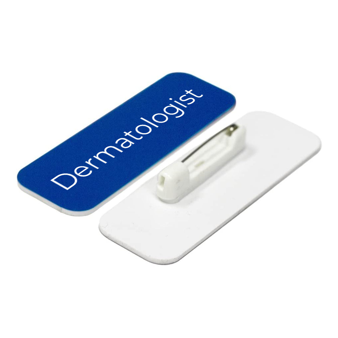Dermatologist 1 x 3" Rounded Corner Name Badge | Medical Specialism Badges