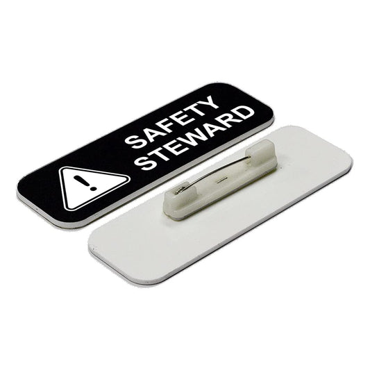 Safety Steward 1 x 3" Name Tag/Badge, (3 Pack)