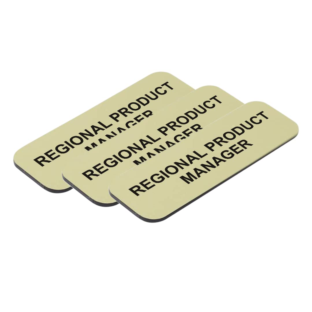 Regional Product Manager 1 x 3" Name Tag/Badge, (3 Pack)