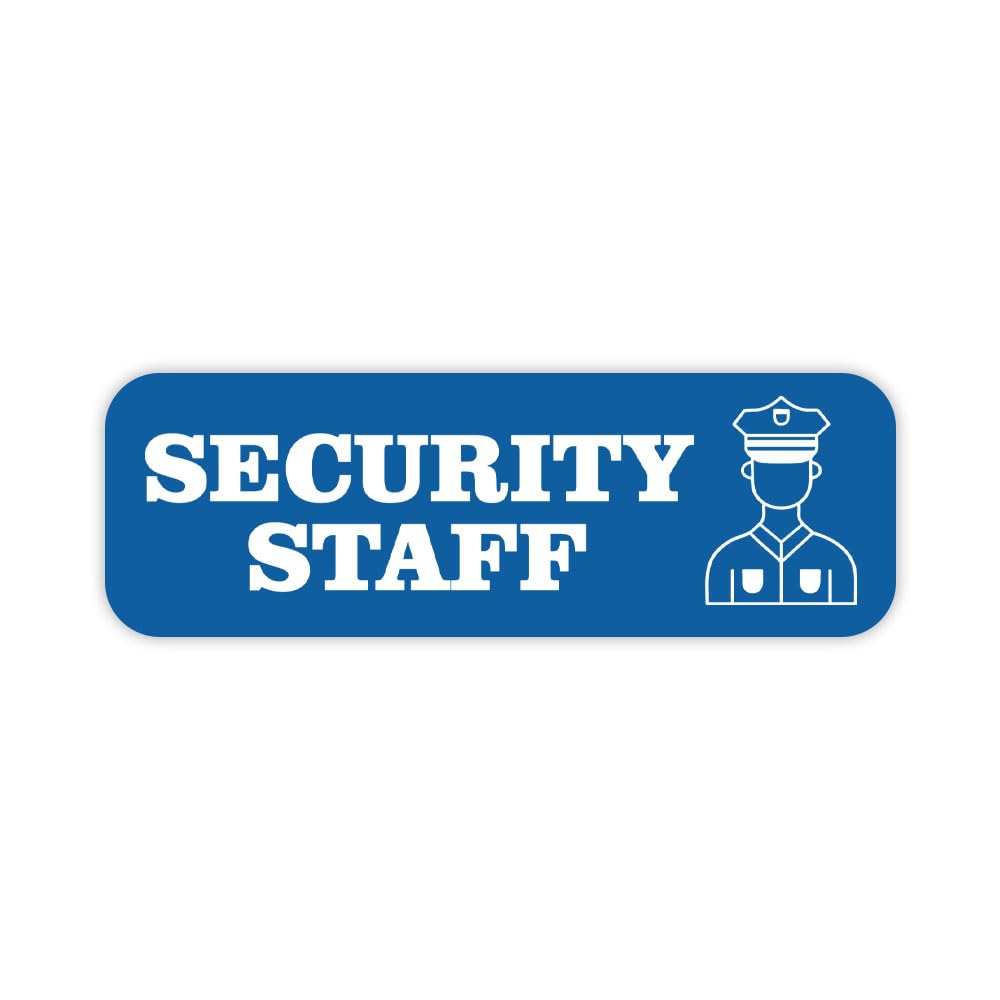 Security Staff 1 x 3" Rounded Corner Name Badge | Medical Facilities