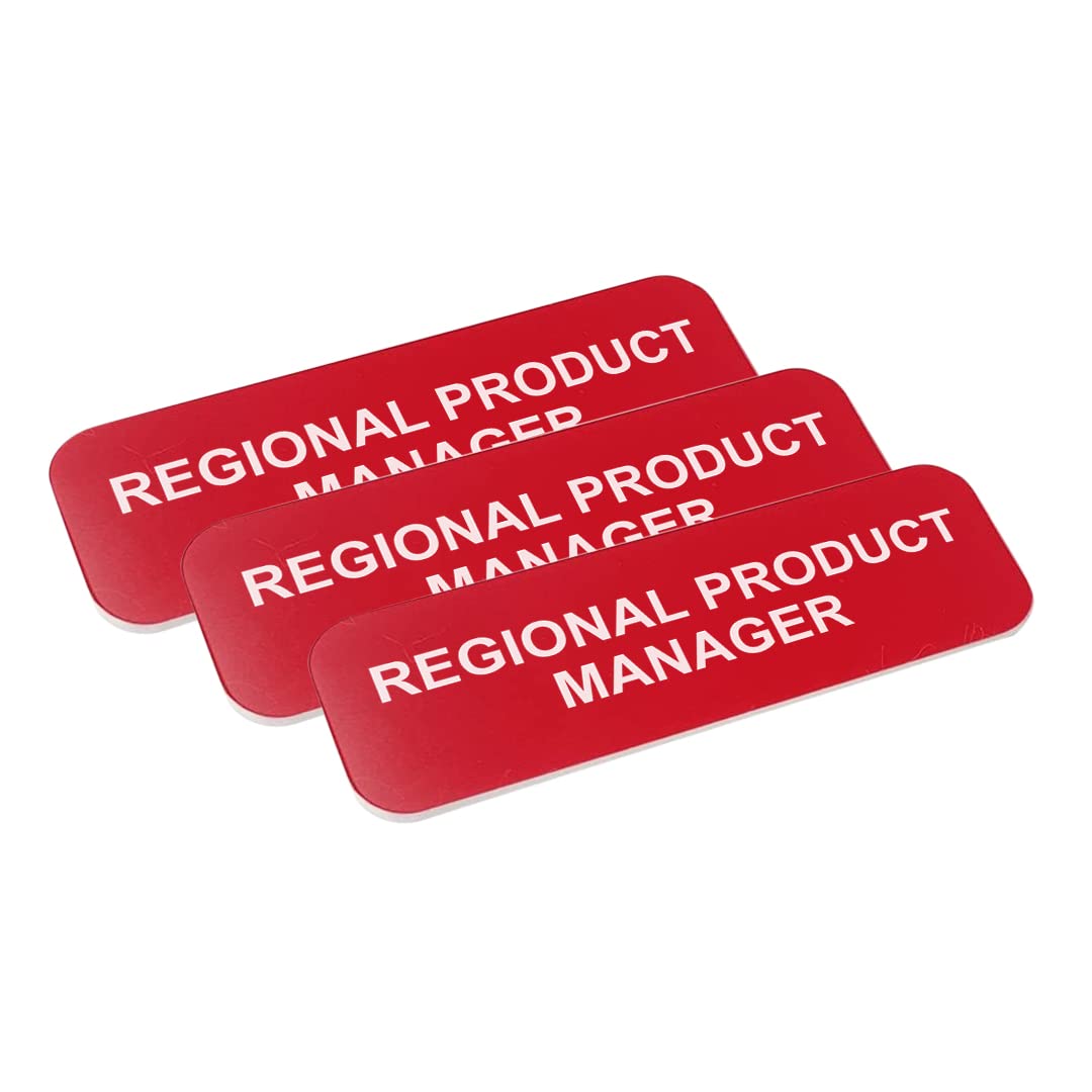 Regional Product Manager 1 x 3" Name Tag/Badge, (3 Pack)