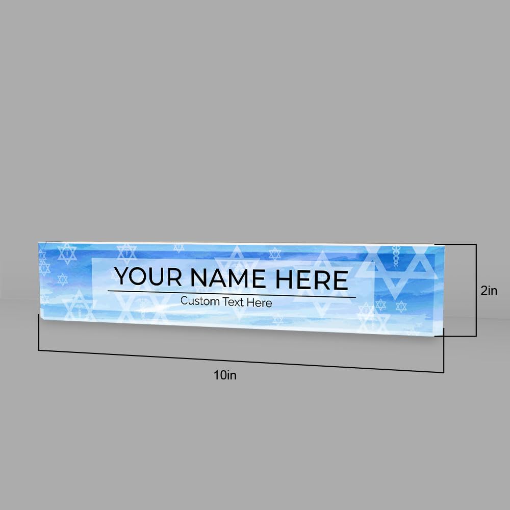 Signs ByLITA Medical Symbol Collection Custom 2 x 10" Personalized Acrylic Desk Signs