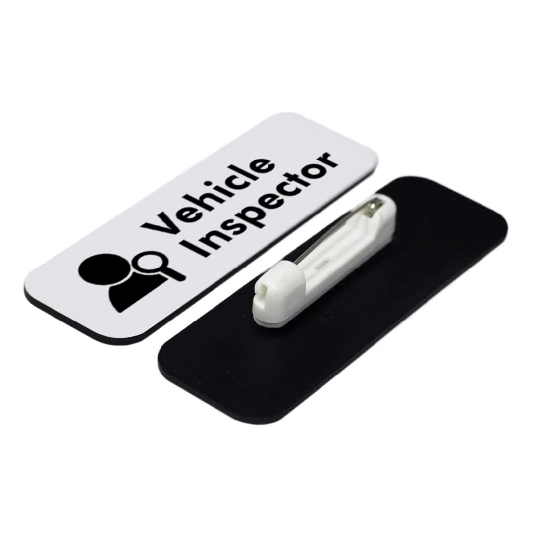 Signs ByLITA Vehicle Inspector Graphic 1 x 3" Name Tag/Badge