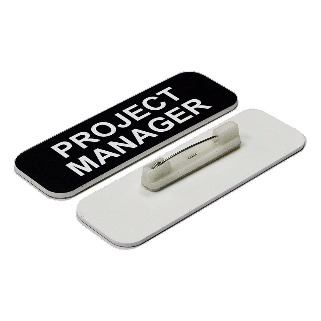 Project Manager 1 x 3" Name Tag/Badge, (3 Pack)