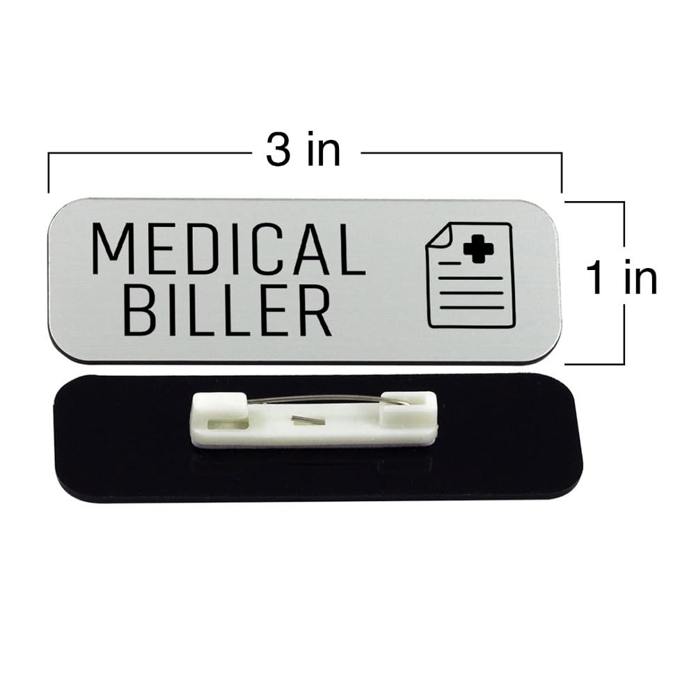 Medical Biller 1 x 3" Rounded Corner Name Badge | Medical Facilities