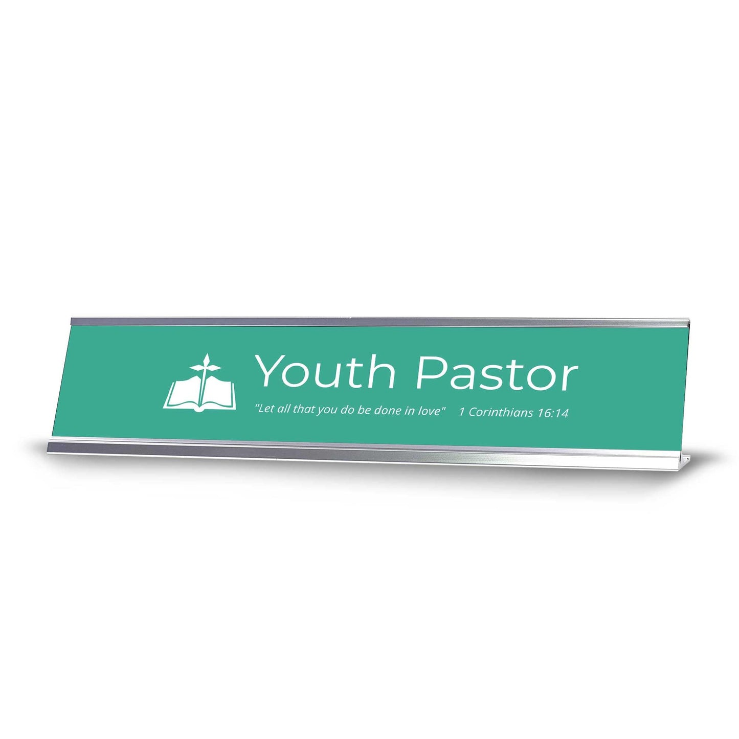 Church Office Staff Role Desk Signs 2 x 10" Plastic Desk Sign