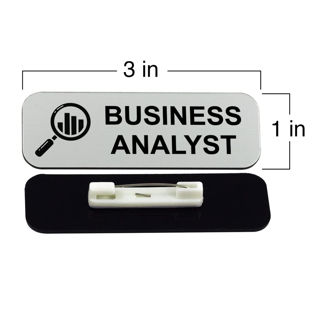 Business Analyst 1" x 3" Name Tag, Stock Badges, (3 Pack)