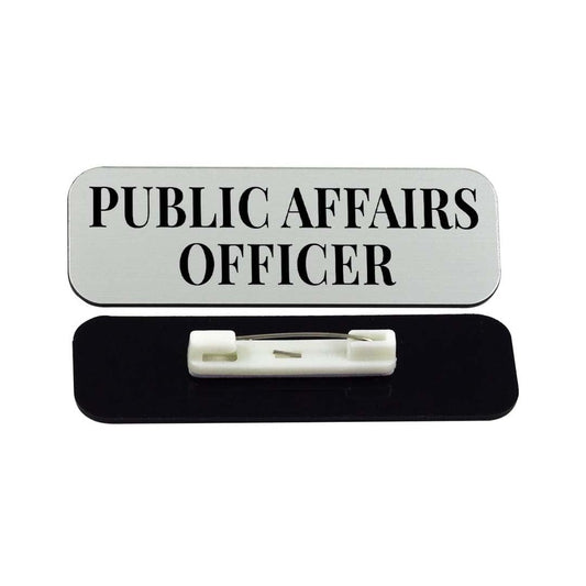 Public Affairs Officer 1 x 3" Rounded Corner Name Badge | Stock Name Badges