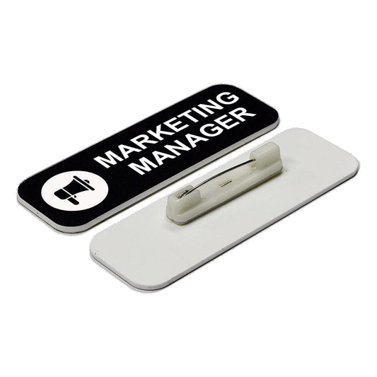 Marketing Manager 1 x 3" Name Tag/Badge - Name Tag Badge
