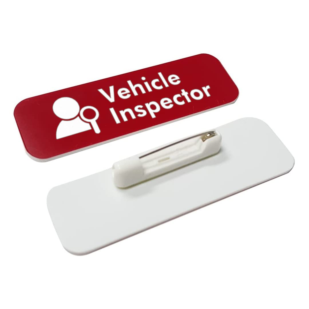 Signs ByLITA Vehicle Inspector Graphic 1 x 3" Name Tag/Badge