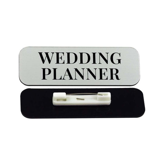 Wedding Planner 1 x 3" Rounded Corner Name Badge - Name Tag Badge