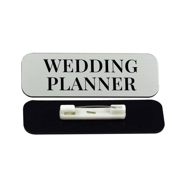 Wedding Planner 1 x 3" Rounded Corner Name Badge | Stock Name Badges
