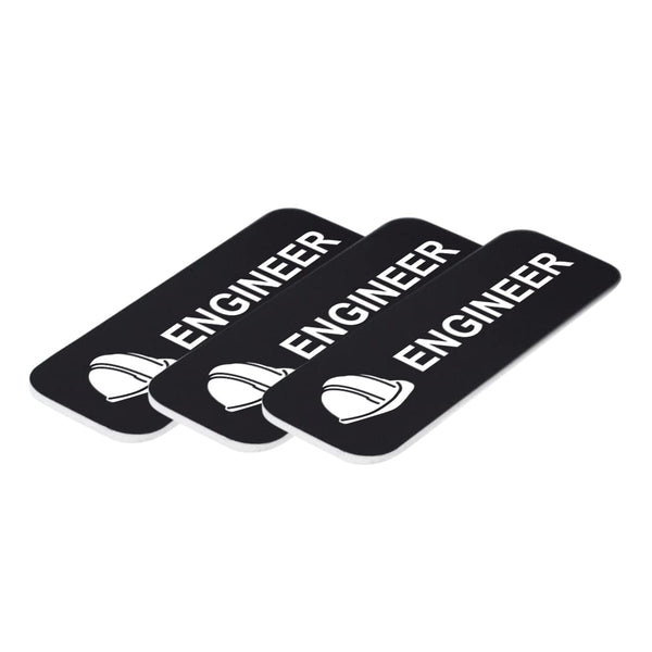 Engineer 1 x 3" Name Tag/Badge, (3 Pack)