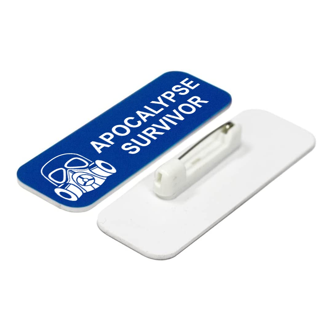Signs ByLITA Apocalypse Survivor 1 x 3" Name Tag/Badge, (3 Pack)