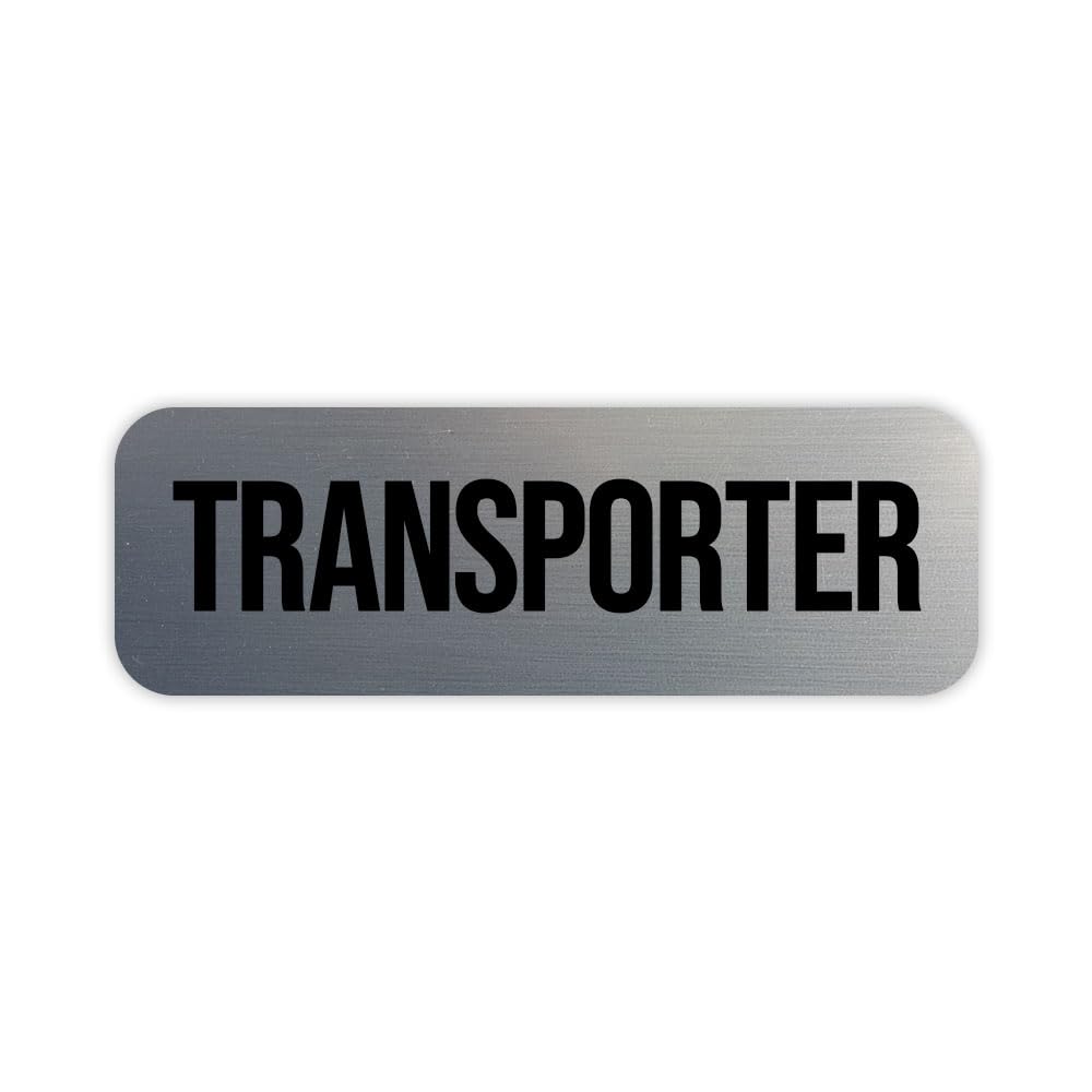 Transporter 1 x 3" Rounded Corner Name Badge | Medical Facilities