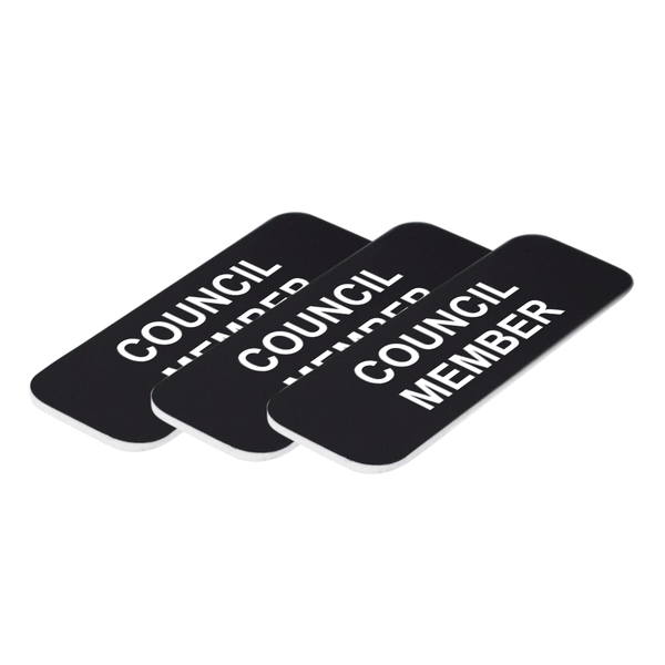 Council Member 1 x 3" Name Tag/Badge, (3 Pack)