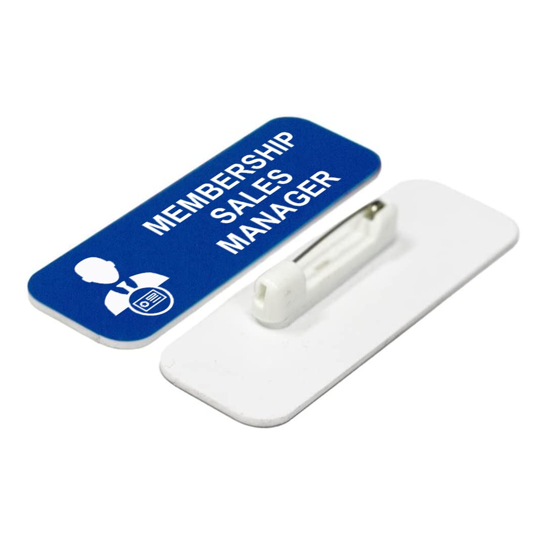 Signs ByLITA Membership Sales Manager 1 x 3" Name Tag/Badge, (3 Pack)