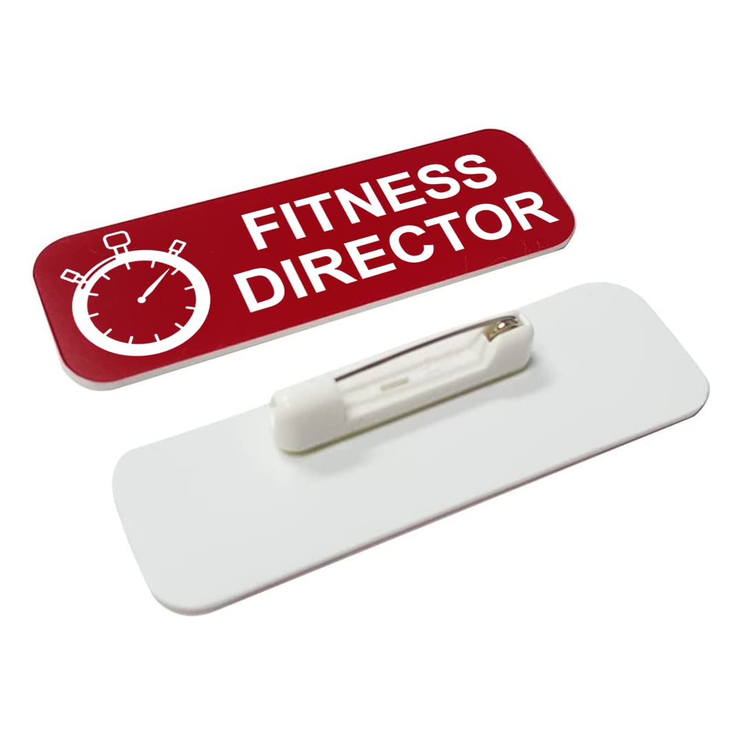 Signs ByLITA Fitness Director 1 x 3" Name Tag/Badge, (3 Pack)