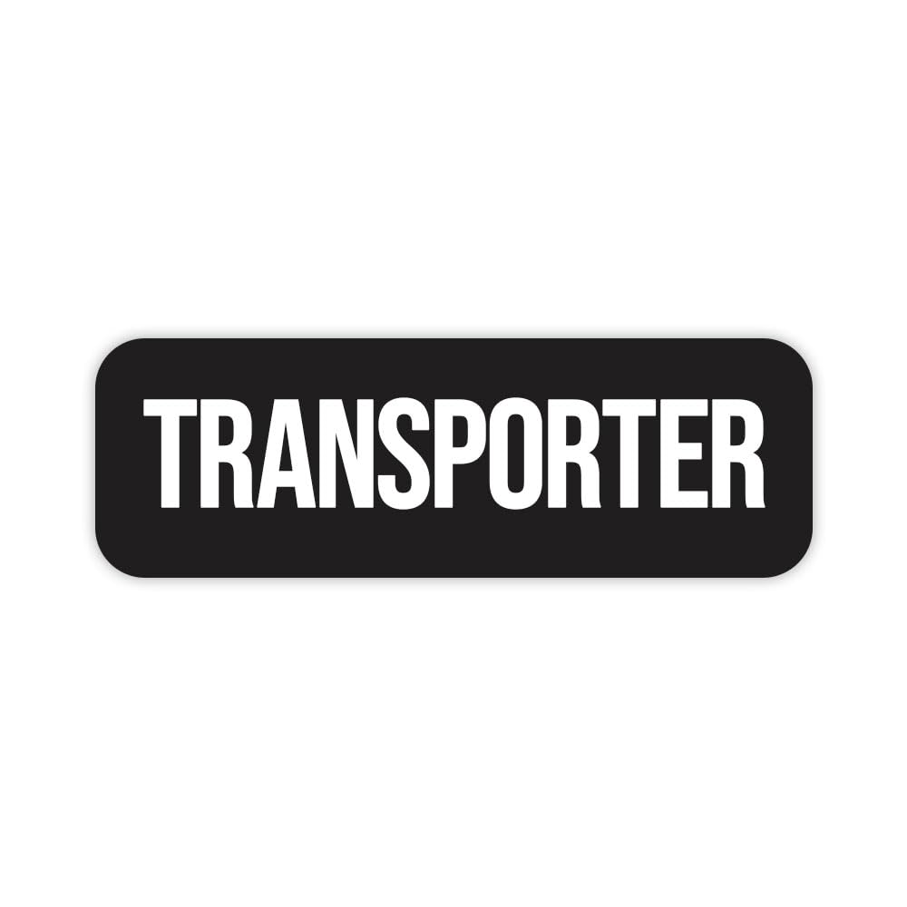 Transporter 1 x 3" Rounded Corner Name Badge | Medical Facilities