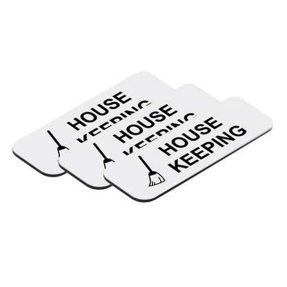 House Keeping 1 x 3" Name Tag/Badge, (3 Pack)