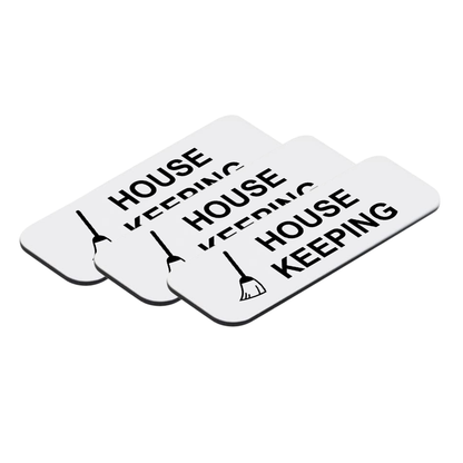 House Keeping 1 x 3" Name Tag/Badge, (3 Pack)