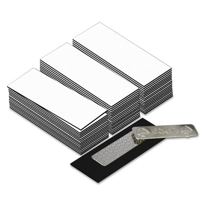 1" x 3" Name Tag Badge Blanks with Magnetic Backing - 50 Pack
