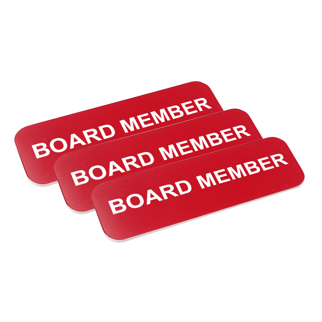Board Member 1 x 3" Name Tag/Badge, (3 Pack)