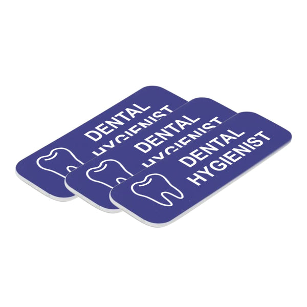 Dental Hygienist 1 x 3" Name Tag/Badge, (3 Pack)