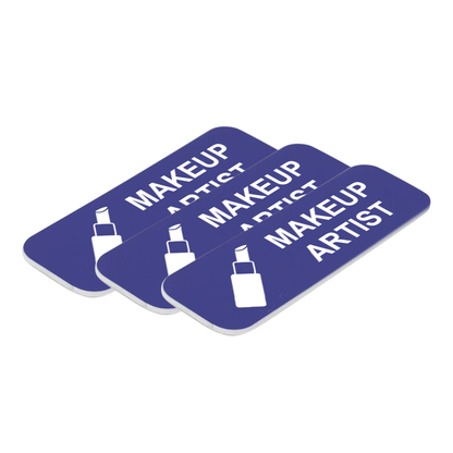 Makeup Artist 1 x 3" Name Tag/Badge, (3 Pack)