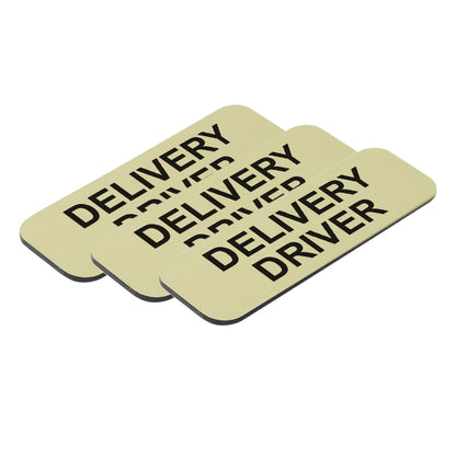 Delivery Driver 1 x 3" Name Tag/Badge, (3 Pack)
