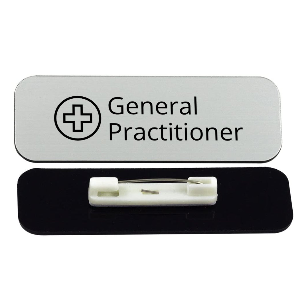 General Practitioner 1 x 3" Rounded Corner Name Badge | Medical Specialism Badges