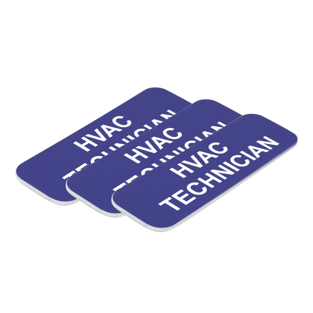 HVAC Technician 1 x 3" Name Tag/Badge, (3 Pack)