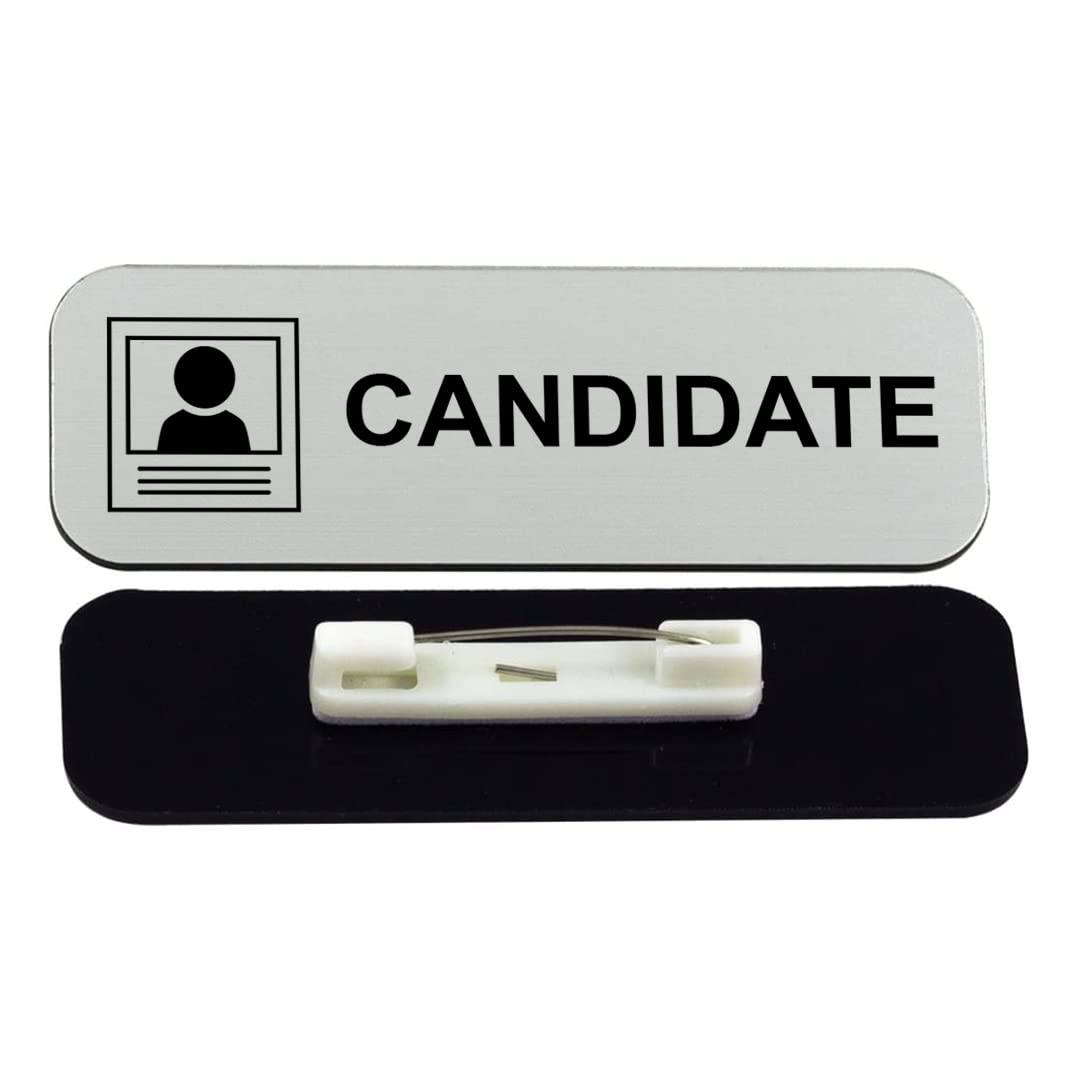 Candidate 1 x 3" Name Tag/Badge, (3 Pack)
