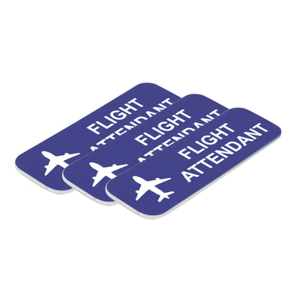 Flight Attendant 1 x 3" Name Tag/Badge, (3 Pack)